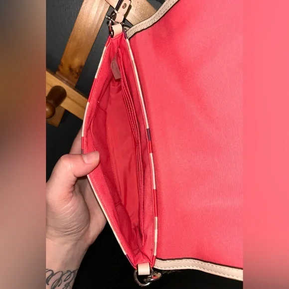 Coach Y2K Kristin Signature Monogram Multicolor Wristlet OP Art Fuchsia & Purple - Picture 10 of 14